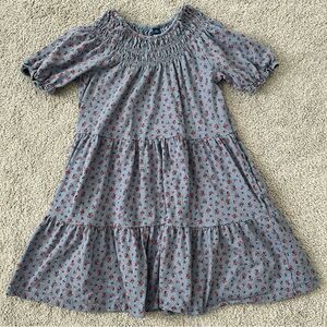Floral Smocked Cotton Girls Dress
